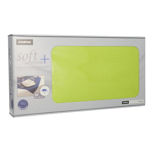 Mitteldecken, stoffähnlich, Vlies "soft selection plus" 80 cm x 80 cm limonengrün Mitteldecken, stoffähnlich, Vlies "soft selection plus" 80 cm x 80 cm limonengrün
