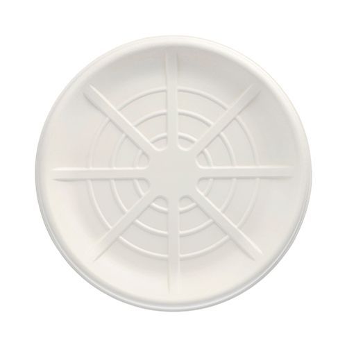 Servierplatten, Zuckerrohr "pure" rund Ø 35 cm weiss für Meeresfrüchte Servierplatten, Zuckerrohr "pure" rund Ø 35 cm weiss für Meeresfrüchte