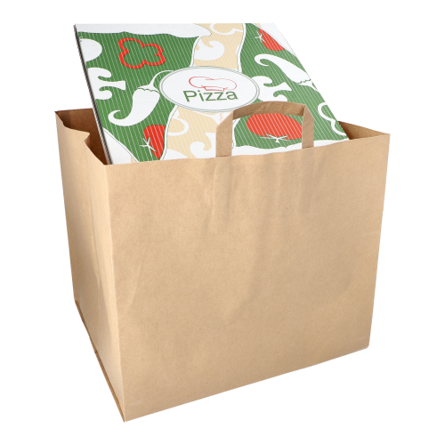 Tragetaschen, Papier XXL 33 cm x 37 cm x 34,5 cm braun mit Tragegriff