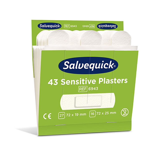 Set "Cederroth" Salvequick Sensitive Pflaster (43 Stück) weiss , Refill