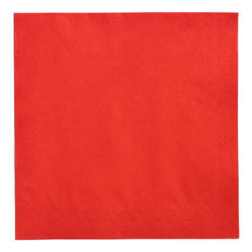 Servietten, 3-lagig 1/4-Falz 40 cm x 40 cm rot