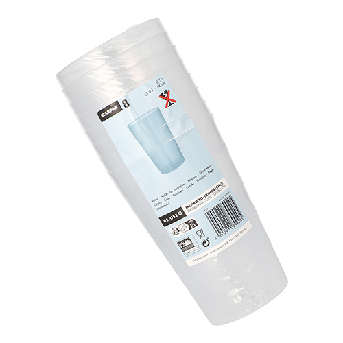 Mehrweg-Trinkbecher PP 0,5 l Ø 9,1 cm · 14 cm transluzent