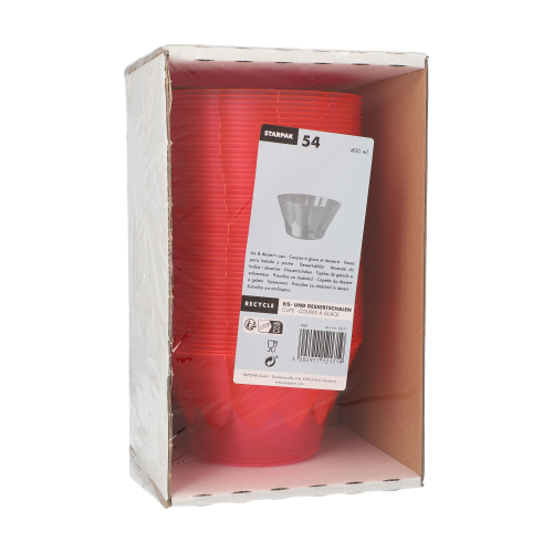 Eis- und Dessertschalen, PS 400 ml Ø 12 cm · 7 cm pink