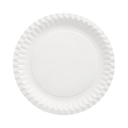 Teller, Pappe rund Ø 23 cm weiss