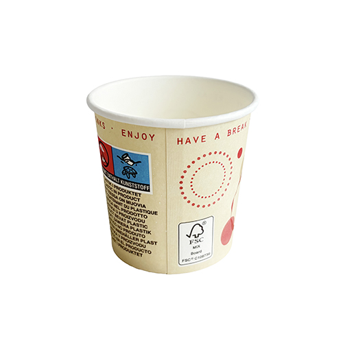 Trinkbecher, Pappe "To Go" 0,1 l Ø 6 cm · 6 cm "Coffee Rings"