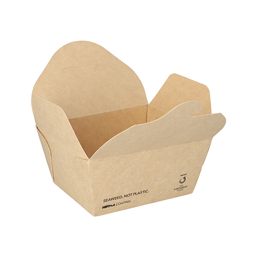 Lunchboxen, Pappe "NOTPLA" 6,4 cm x 9 cm x 11 cm braun