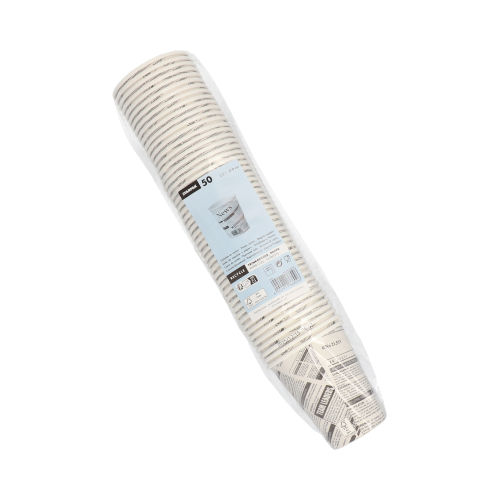 Trinkbecher, Pappe "To Go" 0,2 l Ø 8 cm · 9,2 cm "Newsprint"