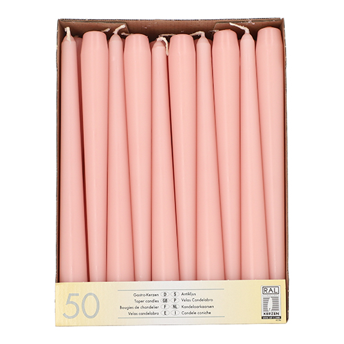 Leuchterkerzen Ø 2,2 cm · 25 cm peach