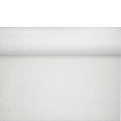 Papiertischtuch mit Damastprägung 100 m x 1 m weiss