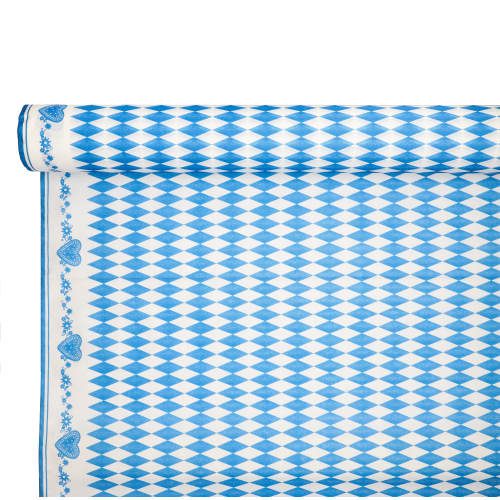 Tischdecke, stoffähnlich, Airlaid 25 m x 1,18 m "Bayrisch Blau"