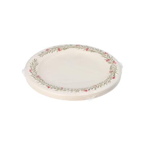 Teller, Pappe rund Ø 18 cm "Röda bär"
