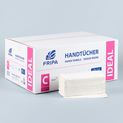 Blatt Handtuchpapier C-Falz 50 cm x 25 cm hochweiss 1-lagig