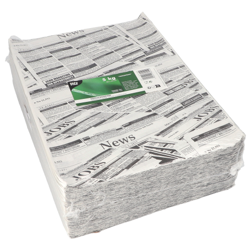 kg Einschlagpapiere, Cellulose 35 cm x 25 cm "Newsprint"