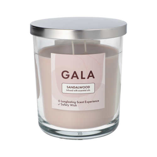 "GALA" Duftkerze im Glas Ø 10,5 cm · 12,4 cm elfenbein - Sandelholz "Tokio Large"