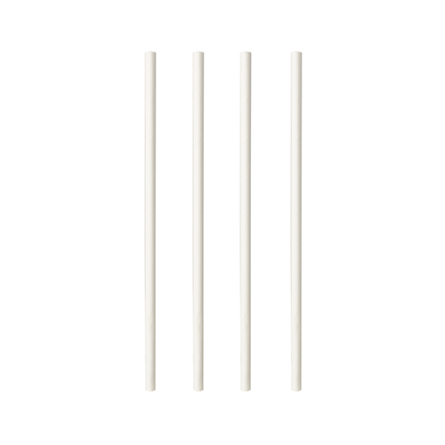 Trinkhalme, Papier "pure" Ø 6 mm · 20 cm weiss