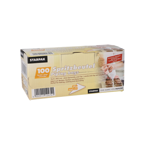 Spritzbeutel 0,4 l 30,5 cm x 16,2 cm transparent
