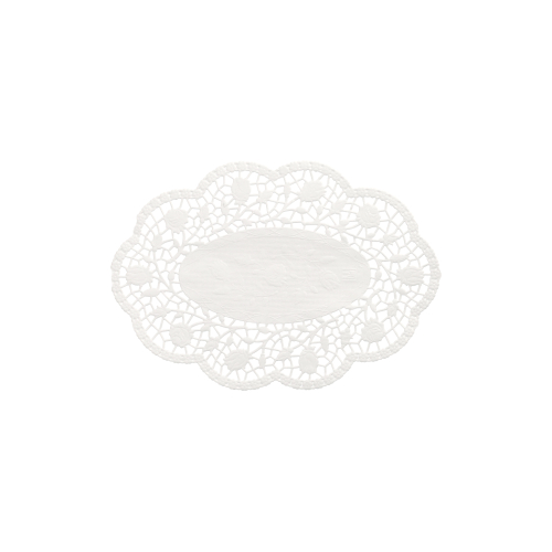 Mokkadeckchen oval 24 cm x 16,5 cm weiss