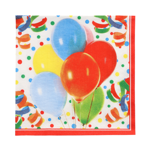 Servietten, 3-lagig 1/4-Falz 33 cm x 33 cm "Lucky Balloons"