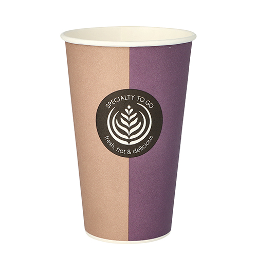 Trinkbecher, Pappe "To Go" 0,4 l Ø 9 cm · 13,5 cm "Barista Time"