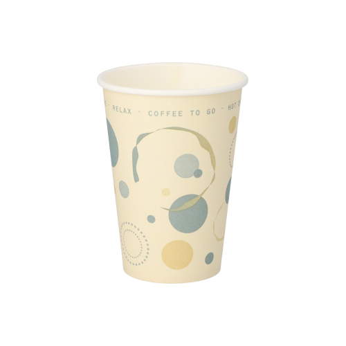 Automatenbecher, Pappe "To Go" 0,18 l Ø 7 cm · 9,2 cm "Coffee Rings"