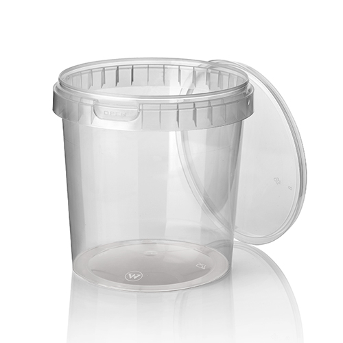 Feinkostbecher, PP rund 770 ml Ø 11,8 cm · 11,3 cm transparent mit Originalitätsverschluss