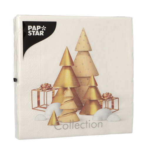 Servietten, 3-lagig 1/4-Falz 33 cm x 33 cm "Scene de Noel"