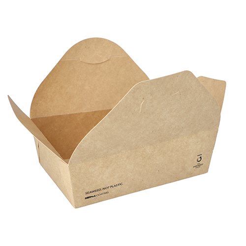 Lunchboxen, Pappe "NOTPLA" 6,6 cm x 13 cm x 19 cm braun