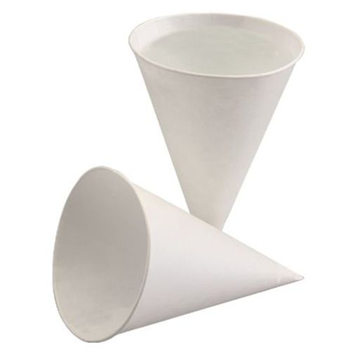 Spitzbecher, Zuckerrohrpapier 150 ml Ø 8,5 cm · 11,5 cm weiss mit Palmwachsbeschichtung