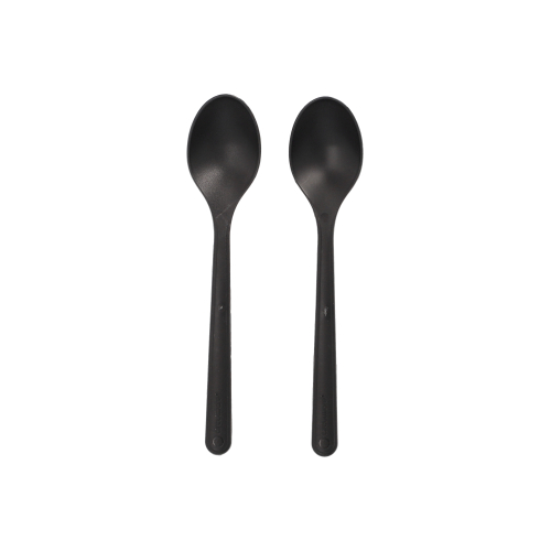 "Circulware" Mehrweg-Kaffeelöffel PP-MF 13 cm schwarz extra stabil
