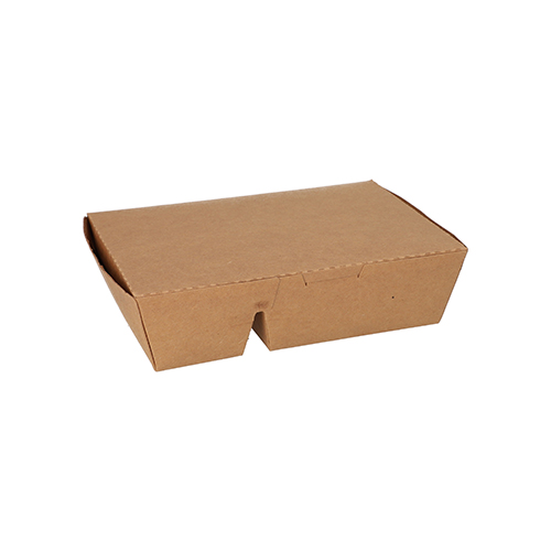 Lunchboxen, Pappe 2-geteilt 450 ml 5 cm x 11 cm x 16,8 cm braun