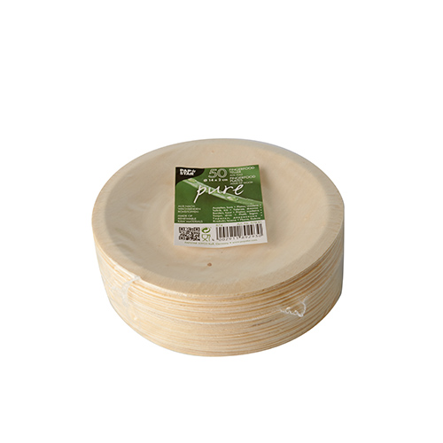 Fingerfood - Teller, Holz "pure" rund Ø 14 cm · 2 cm
