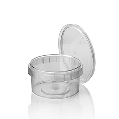 Feinkostbecher, PP rund 480 ml Ø 11,8 cm · 7 cm transparent mit Originalitätsverschluss
