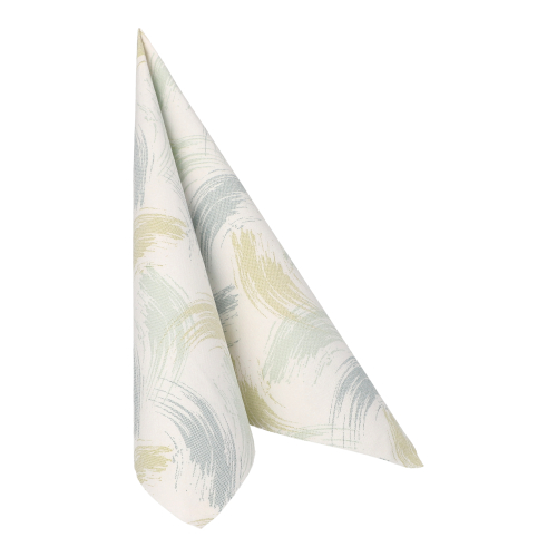 Servietten "ROYAL Collection" 1/4-Falz 40 cm x 40 cm arktikblau "Brushstroke"