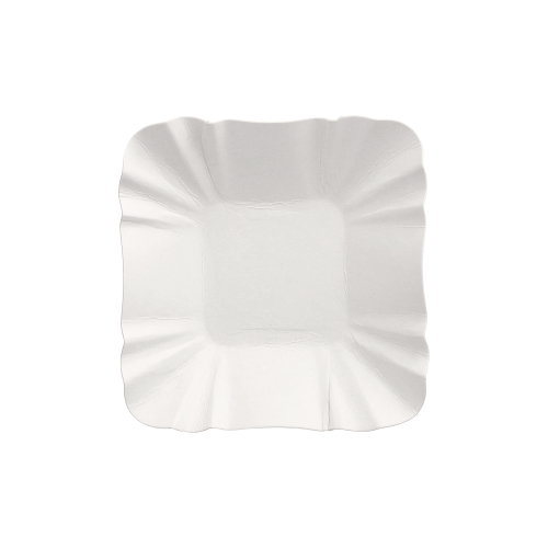 Schalen, Pappe "pure" eckig 9 cm x 9 cm x 3 cm weiss