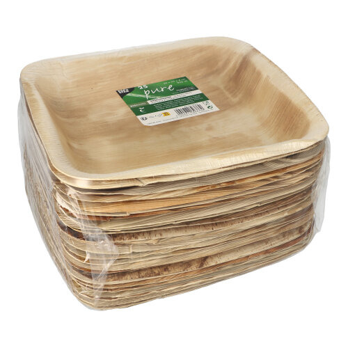 Siegelschalen Palmblatt "pure" eckig 900 ml 4 cm x 25 cm x 26 cm ungeteilt