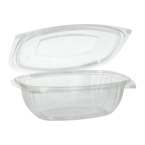 Feinkost- und Salatschalen mit Klappdeckeln, PLA "pure" 1000 ml 7,6 cm x 20,5 cm x 16,8 cm