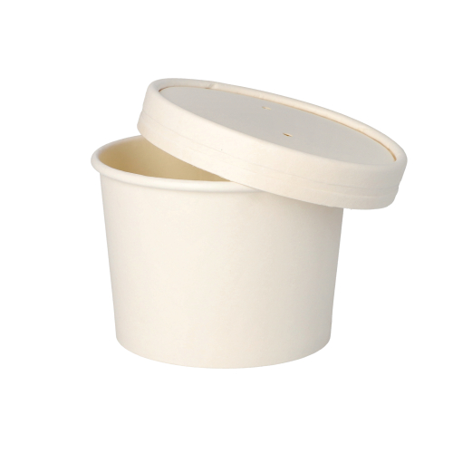 Suppenbecher, Pappe "To Go" 350 ml Ø 9,9 cm · 7 cm weiss