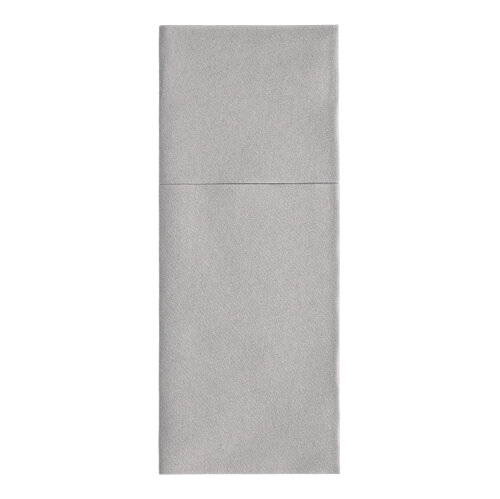 Bestecktaschen, Airlaid 40 cm x 48 cm grau "Premium" mit Besteckfalz