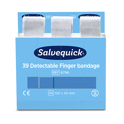 Set "Cederroth" Salvequick Detectable Pflaster (39 Stück) blau "Finger Bandage"