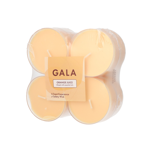 "GALA" Maxi Duftlichte Ø 59 mm · 24 mm orange - Orange Juice in Polycarbonathülle