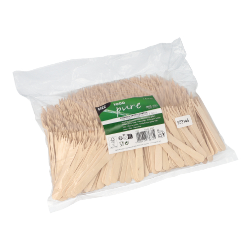 Pommes-Frites-Gabeln, Holz "pure" 8,5 cm