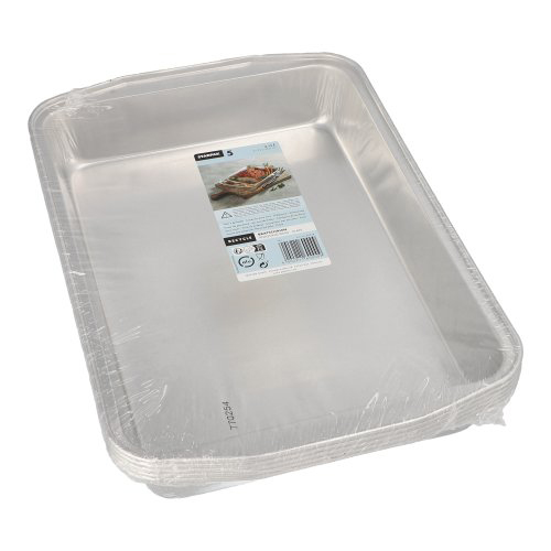 Bratschalen, Alu eckig 3,15 l 5 cm x 25 cm x 36,6 cm silber