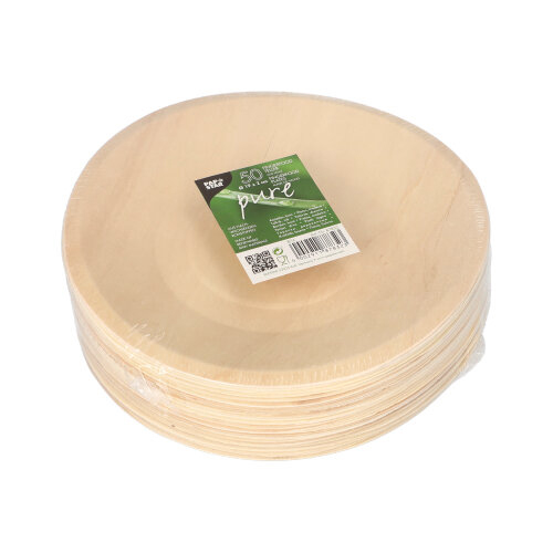 Fingerfood - Teller, Holz "pure" rund Ø 19 cm · 2 cm