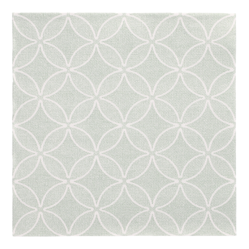 Servietten "ROYAL Collection" 1/4-Falz 40 cm x 40 cm jadegrün "Circle Flowers"
