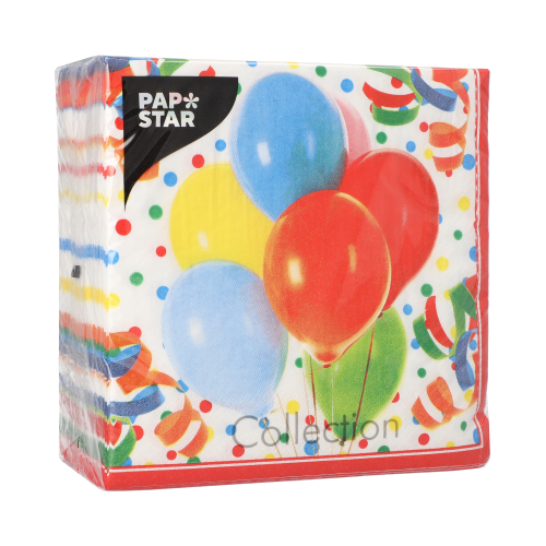 Servietten, 3-lagig 1/4-Falz 33 cm x 33 cm "Lucky Balloons"
