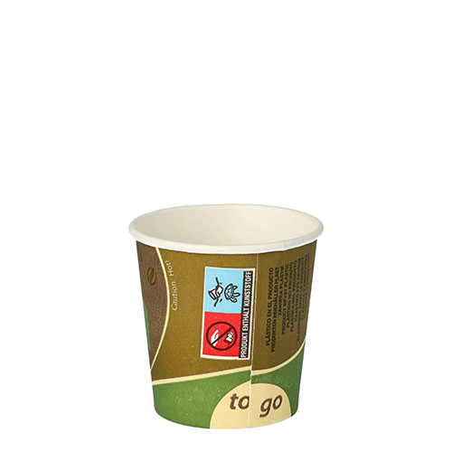 Trinkbecher, Pappe "To Go" 0,1 l Ø 6,3 cm · 6 cm "Barista Time"