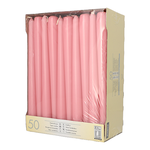 Leuchterkerzen Ø 2,2 cm · 25 cm rosa
