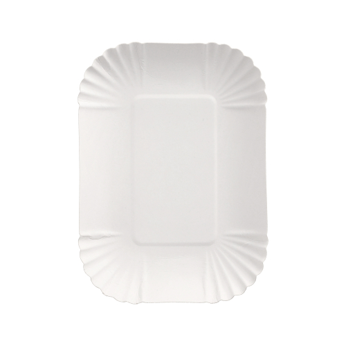 Schalen, Pappe "pure" eckig 13 cm x 17,5 cm x 3 cm weiss