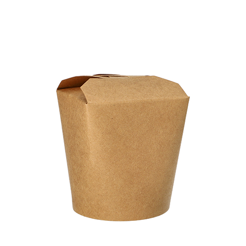 Snackboxen, Pappe rund 550 ml 9,7 cm x 8,6 cm x 7,4 cm braun
