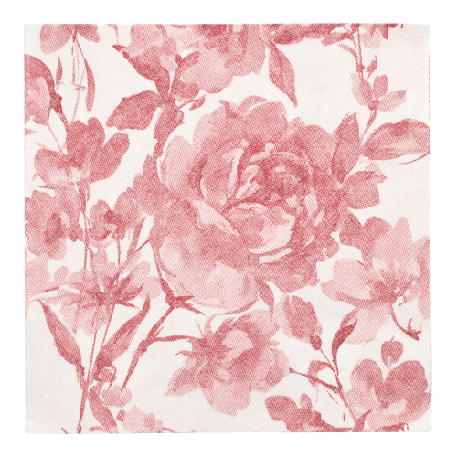 Servietten "ROYAL Collection" 1/4-Falz 40 cm x 40 cm bordeaux "Rose"